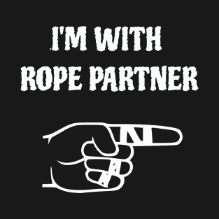 I'm with rope partner (white/Right) T-Shirt