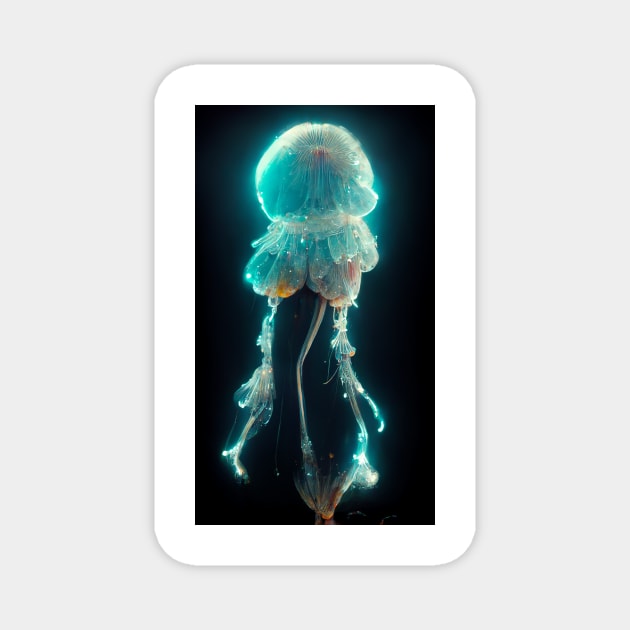 Jellyfish in bloom Magnet by Expedition-AI