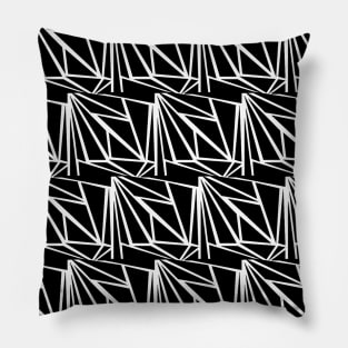 Black and white seamless geometrical pattern Pillow