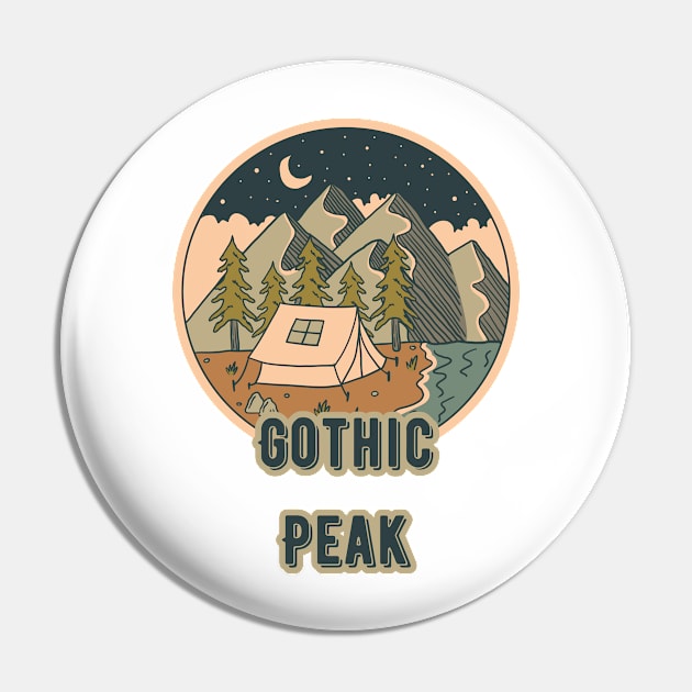 Gothic Peak Pin by Canada Cities