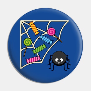 Candy Catcher Spider Pin