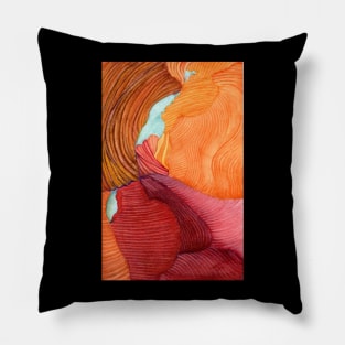 Antelope Canyon Arizona Watercolor Pillow