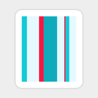 Crazy stripes red and blue Magnet