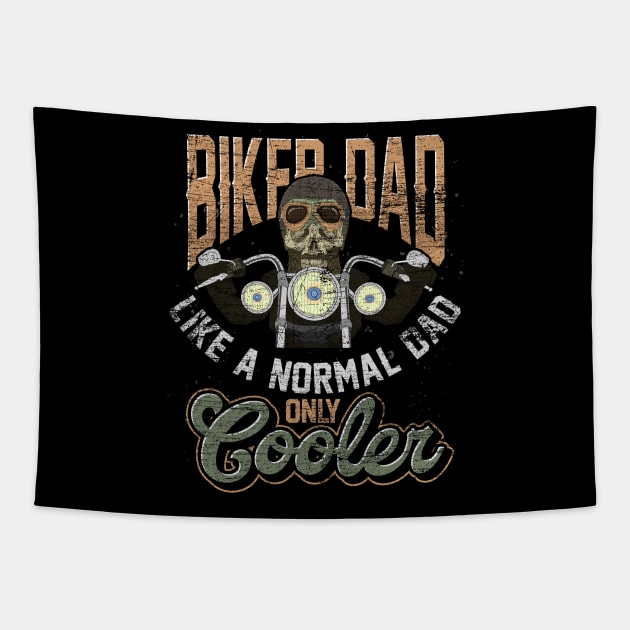 Bike Fathers Day Motorcycle Dad Biking Funny Biker Tapestry by ShirtsShirtsndmoreShirts