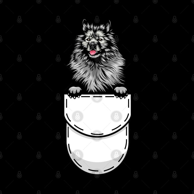 Funny Keeshond Pocket Dog by Pet My Dog