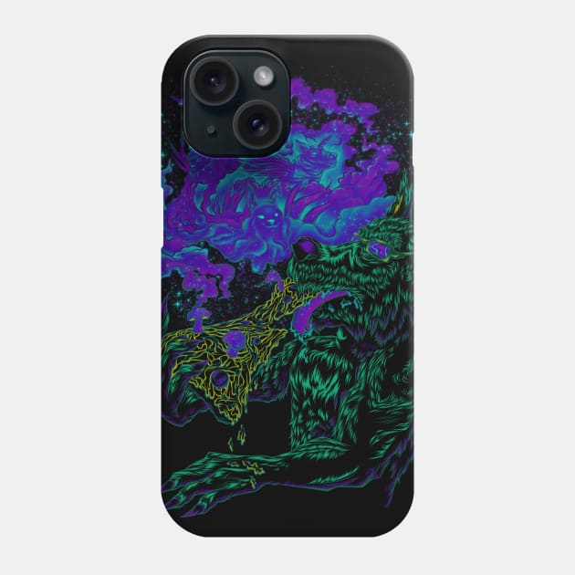 Trippy Wolf Phone Case by bobygates