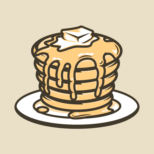 Pancake Stack Syrup and Butter by InkyArt