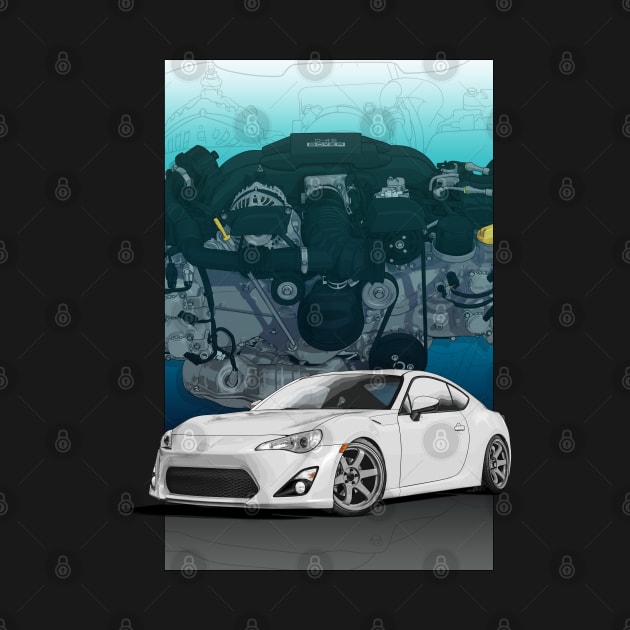 GT86 with 4U-GSE engine backdrop by ArtyMotive