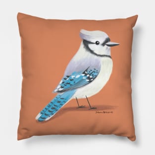 Blue Jay Bird Pillow