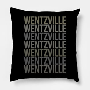 Gray Text Art Wentzville Pillow