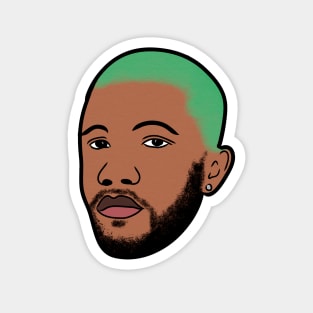 Frank Ocean Head Green Hair Magnet