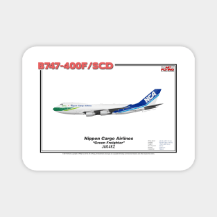 Boeing B747-400F/SCD - Nippon Cargo Airlines "Green Freighter" (Art Print) Magnet