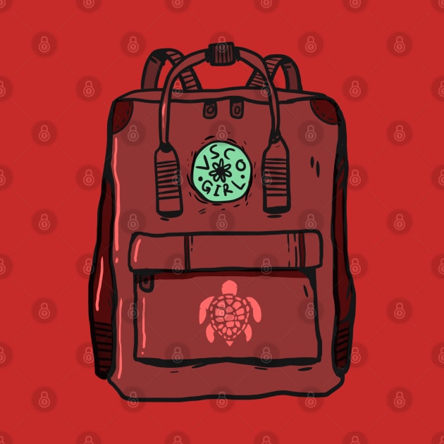 VSCO GIRL BACKPACK TURTLE by A Comic Wizard