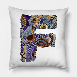 Letter F Pillow