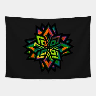 Electric funky floral pattern Tapestry