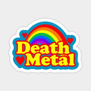 Funny Death Metal Rainbow (vintage distressed look) Magnet
