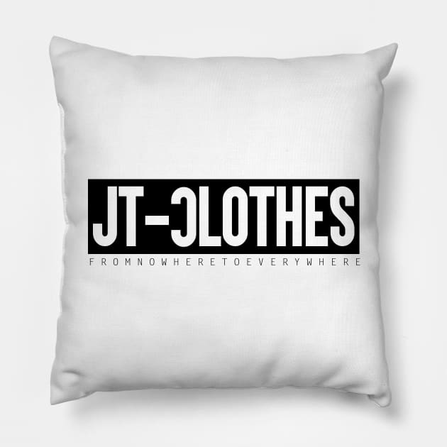 JT-Clothes Black logo stripes Pillow by DonJoao