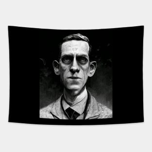 Cosmic HP Lovecraft B&W Tapestry