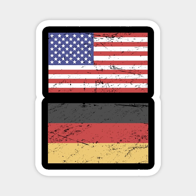 United States Flag & Germany Flag Magnet by Wizardmode