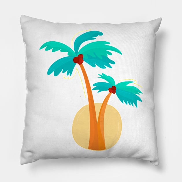 Palm Trees Pillow by fromherotozero