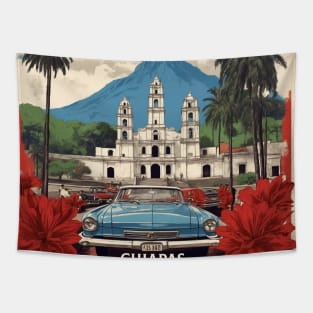 Tapachula Chiapas Mexico Travel Vintage Poster 2 Tapestry