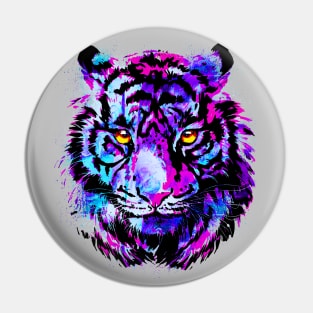 Vintage Tiger - Retro Tiger Purple Pin