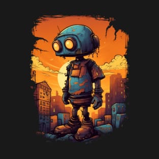 Sad Robot in a Post-Apocalyptic world T-Shirt