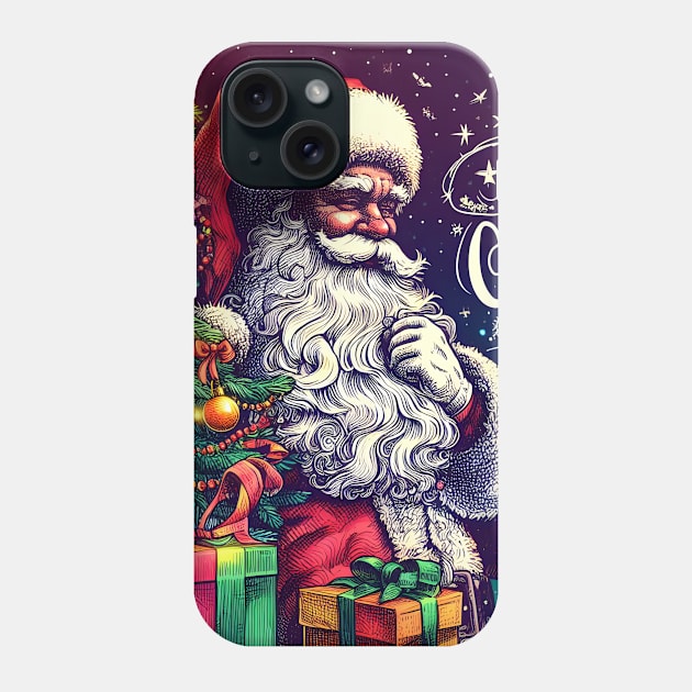 Captivating Christmas: Unleash Cheer with Unique Santa Claus Illustrations! Phone Case by insaneLEDP