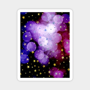 Festive Bokeh Stars Magnet