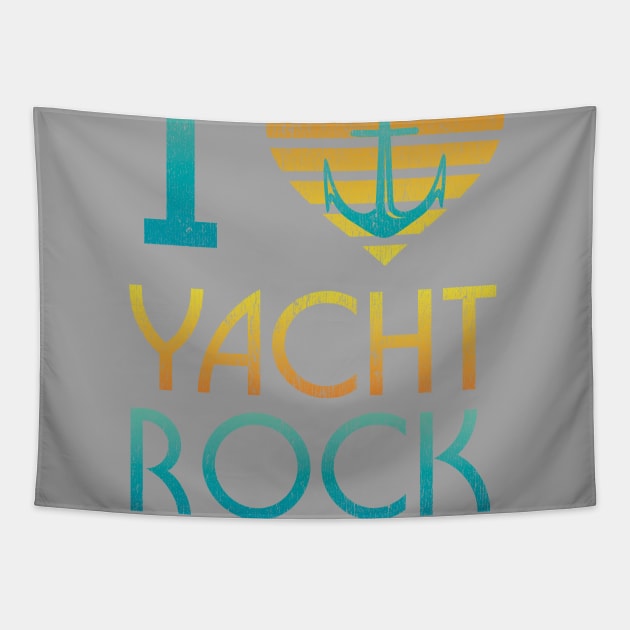 I Heart Yacht Rock Drinking design Maritime = Party Time Tapestry by Vector Deluxe