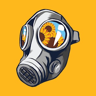 Floral Gas Mask T-Shirt