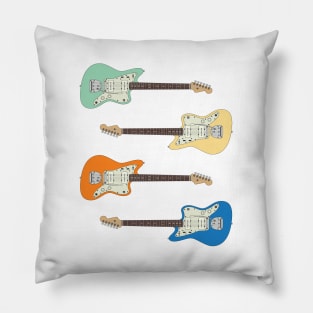 Offset Style Electric Guitar Colors Pack Pillow