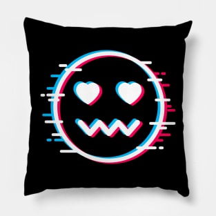 glitch emoji Pillow