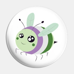 Genderqueer Pride Bee Pin