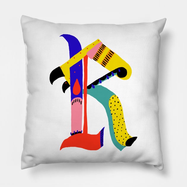 R Letter Pillow by ezrawsmith