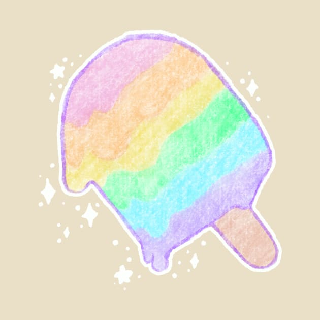 Pastel Rainbow Melty Popsicle by BonBonBunny