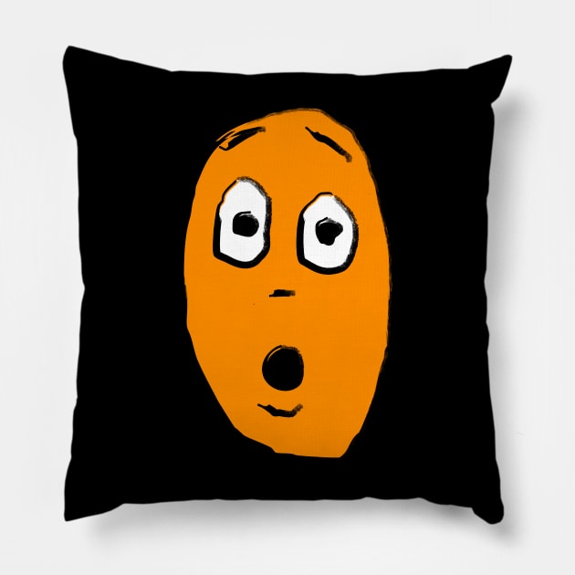 surprised face Pillow by pauloneill-art