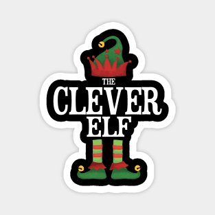 Clever Elf Matching Family Group Christmas Party Pajamas Magnet