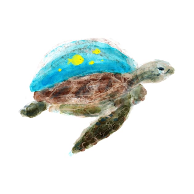 Turtle Watercolor by 1000Words-Emily