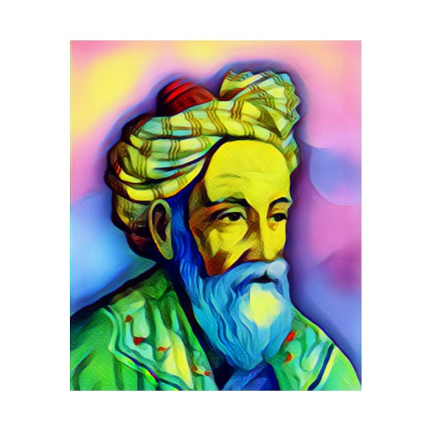 Omar Khayyam Colourful Portrait | Omar Khayyam Artwork 6 by JustLit