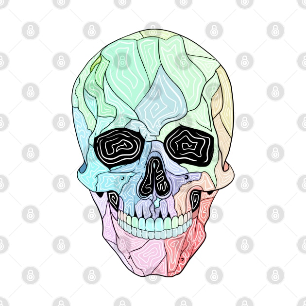 Pastel Skull by Skye Rain Art by Skye Rain Art