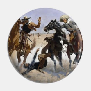 Aiding a Comrade by Frederic Remington Pin