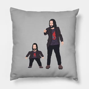 Mini Keanu Reeves & Breathtaking Keanu Reeves Meme Pillow