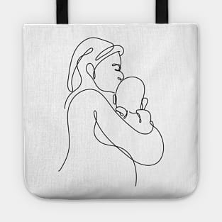 Women Day continuous drawing Line Art Minimalist Tote