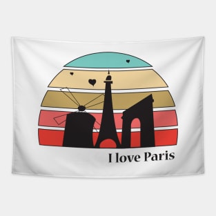 I love Paris Tapestry