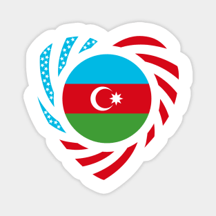 Azerbaijani Multinational Patriot Flag Series (Heart) Magnet