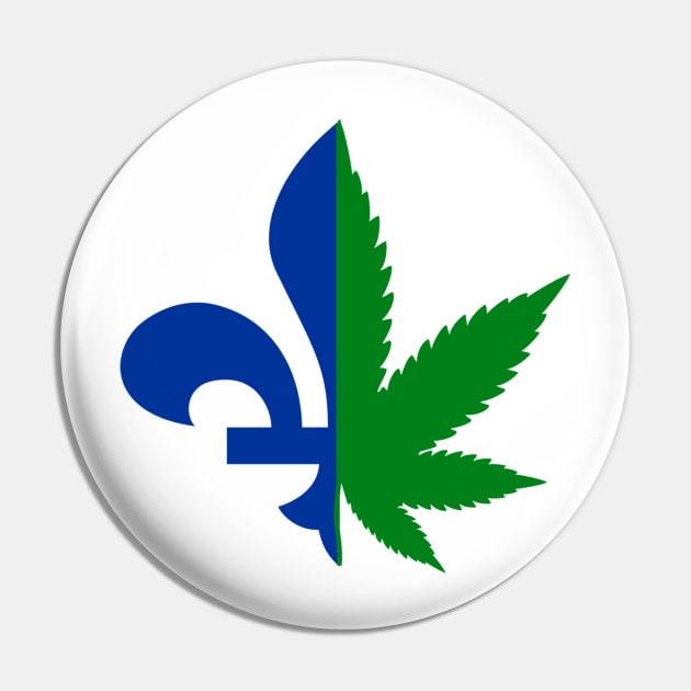 Fleur de lys Quebec cannabis Pin by JulieVie Design