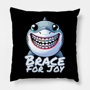 Brace For Joy Shark Men Women Girl Boy Orthodontist Pillow