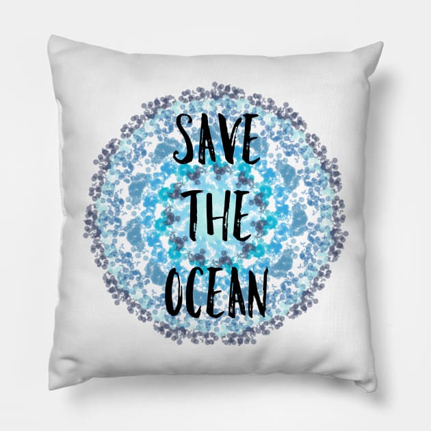 Save the ocean Pillow by pepques