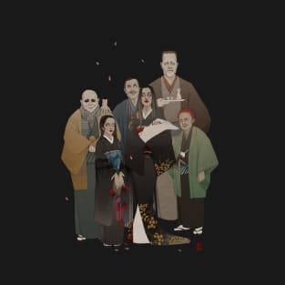 the addams family in kimonos black BG T-Shirt